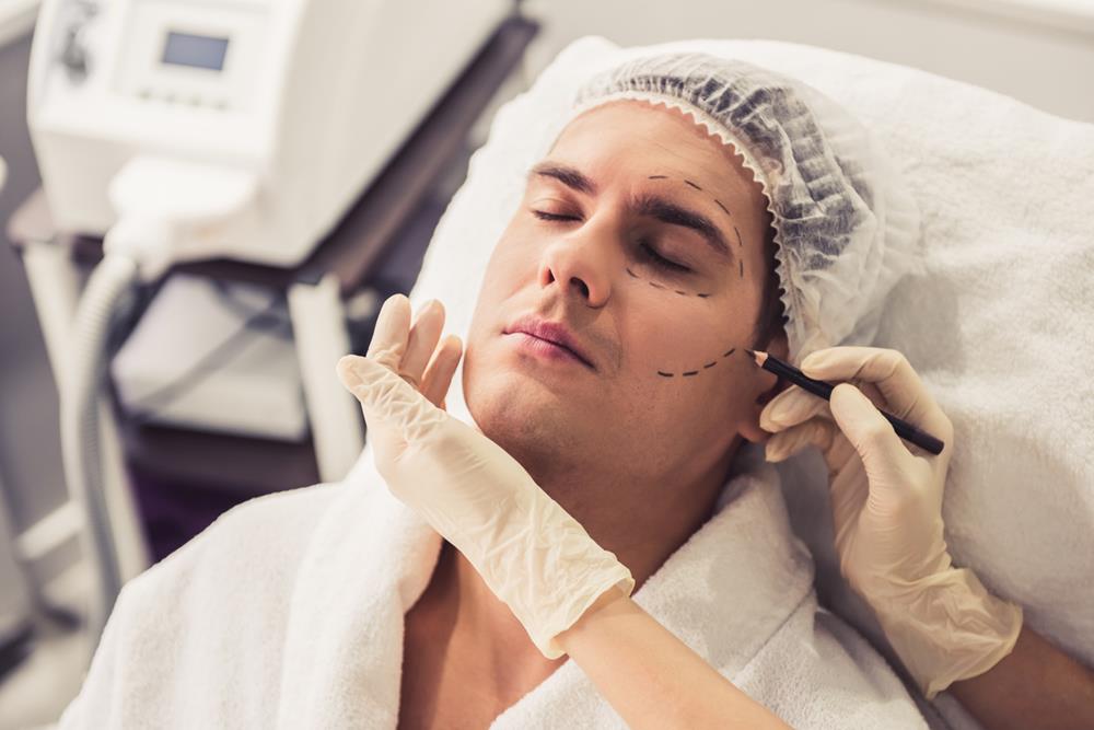 A man getting plastic surgery