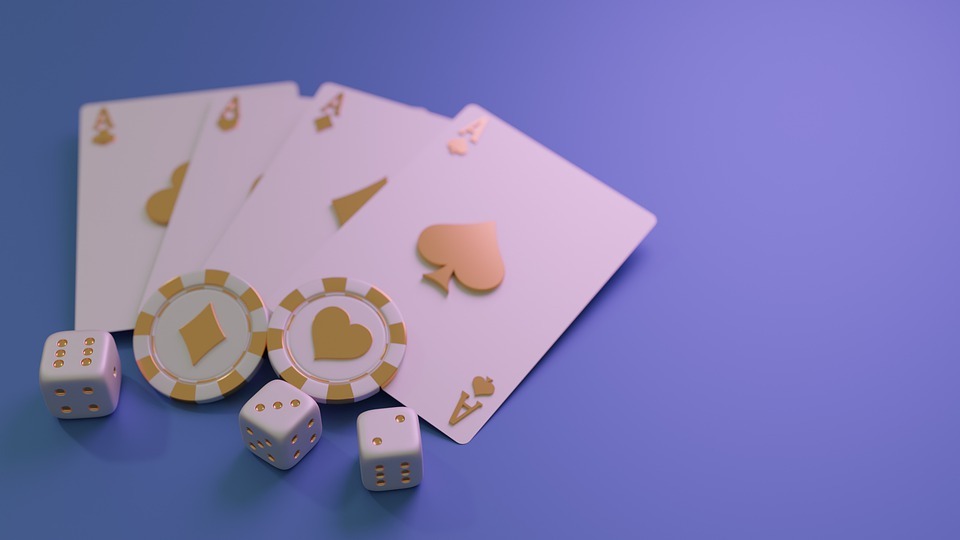 playing cards in white and gold