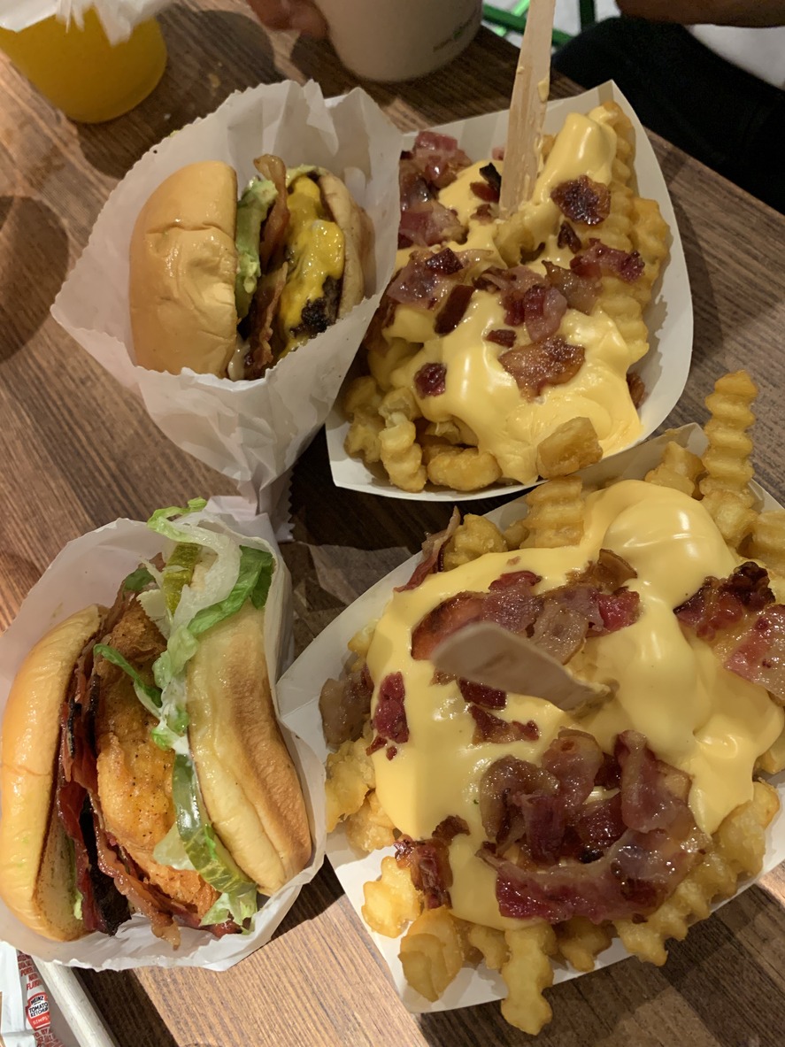 shake shack burgers and fries
