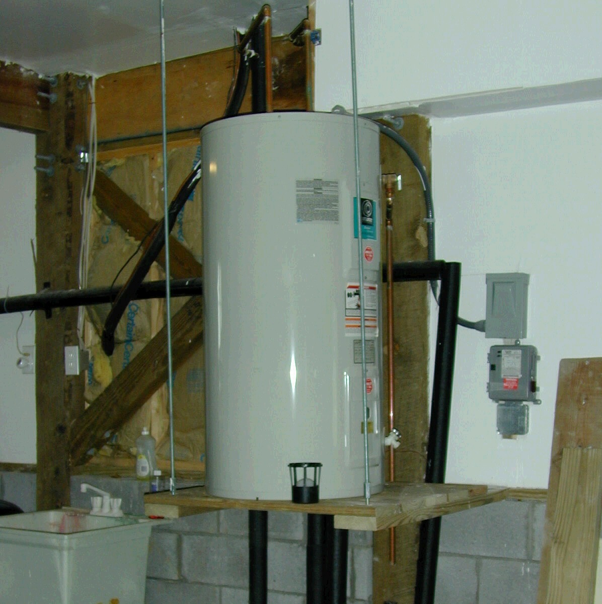 water heater with damage