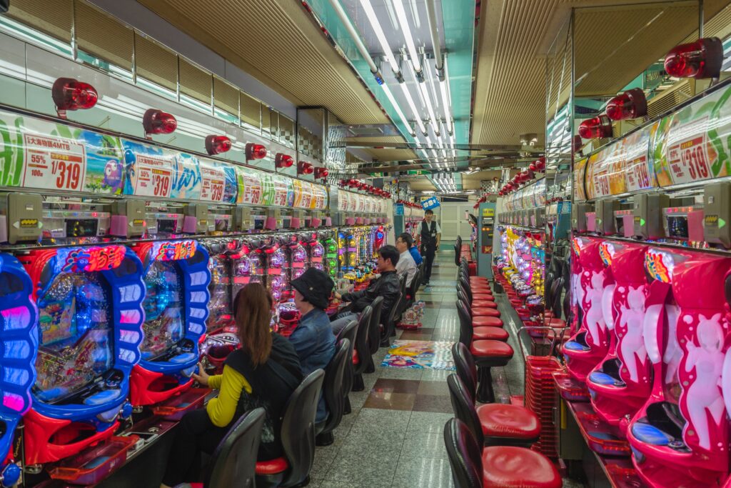 rows of gambling cubicles image