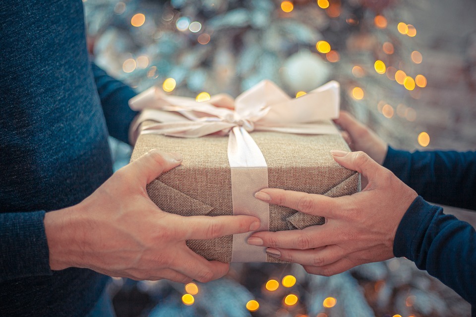 giving a gift to a loved one