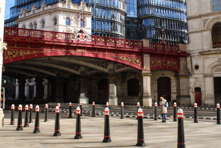 The Holborn Viaduct over Farringdon Road, Central London