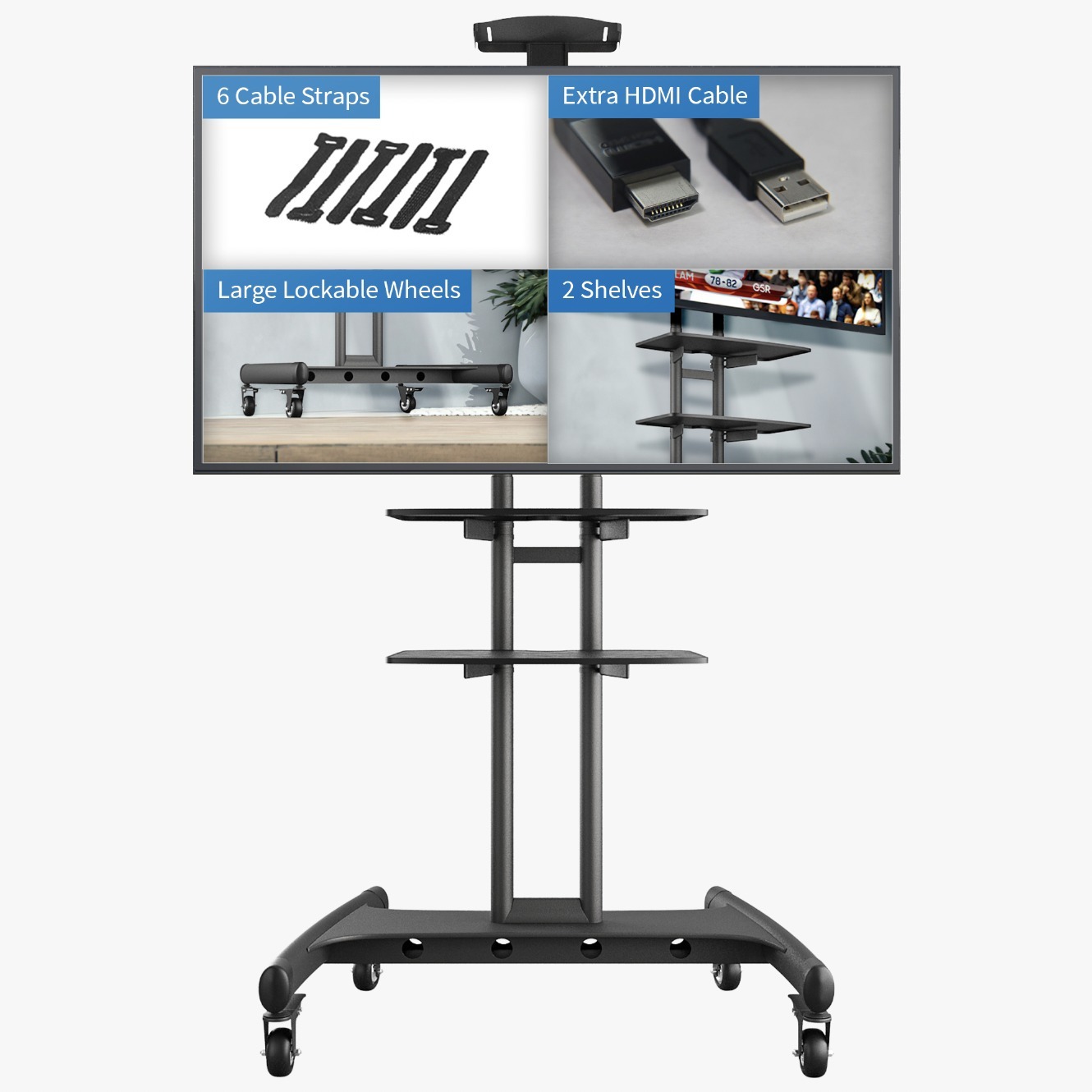 Turn Any Room into a Movie Theater with a Mobile TV Stand