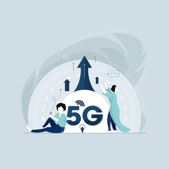 5G Communication Technology Concept Design.