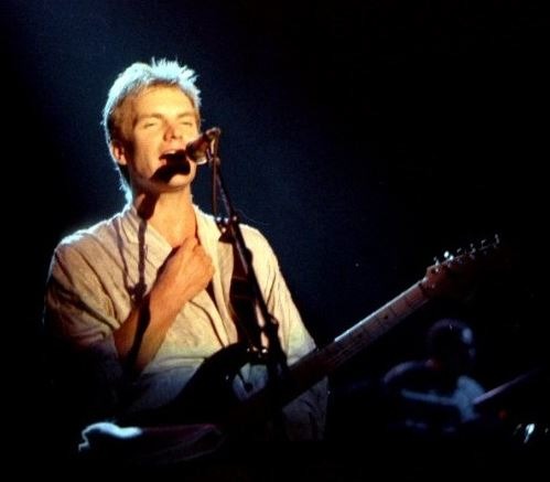 Sting performing in Norway in 1985