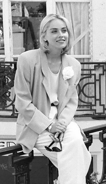 Stone at the Deauville American Film Festival in 1991