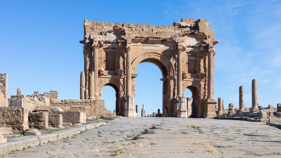 Arch of Trajan Timgad ancient thamugadi near batna Algeria