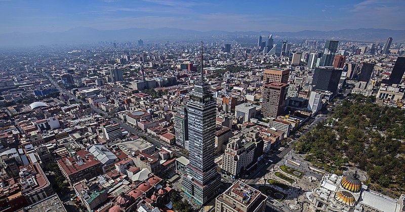 Mexico City Skyline with the Torre Latinoamericana