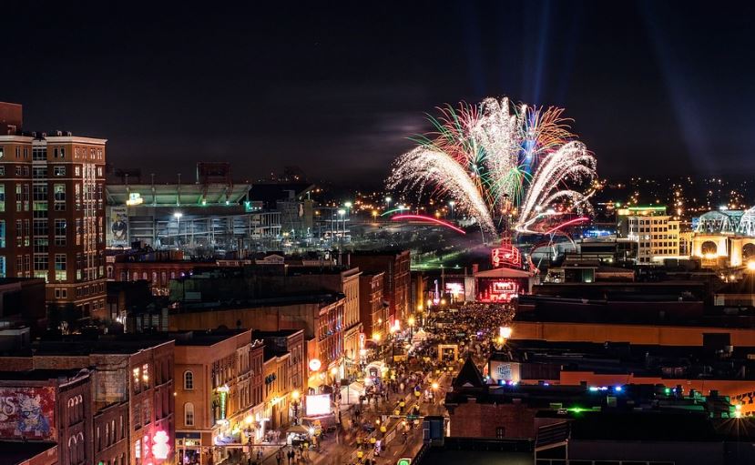 Nashville fireworks new years eve