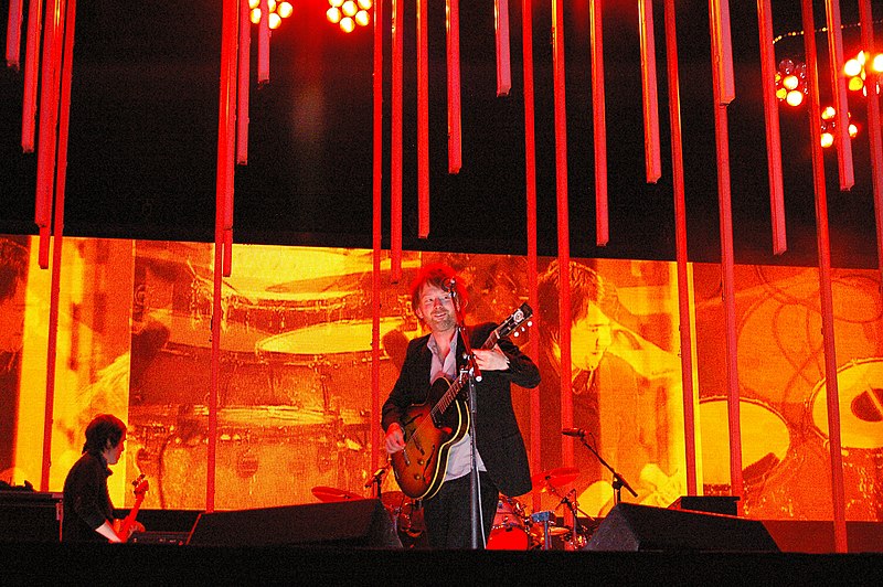 Radiohead performing at the 2008 Main Square Festival in Arras, France