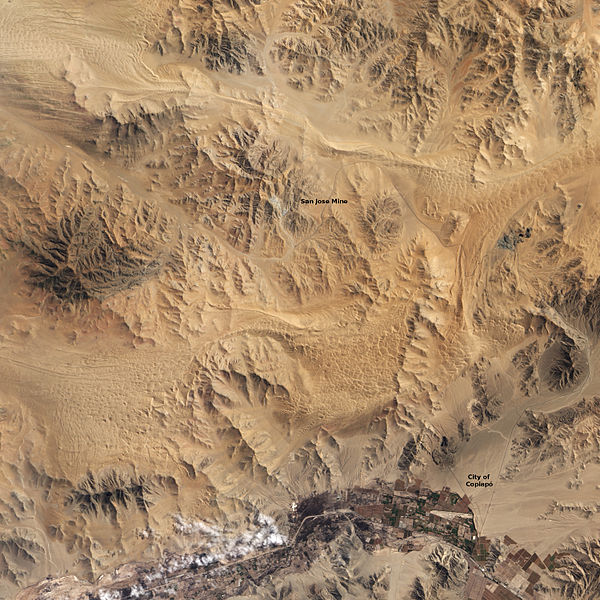 The San José mine in a satellite image