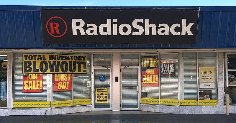 The effects of a liquidation sale at this typical RadioShack outlet in Miami, Florida (2016)
