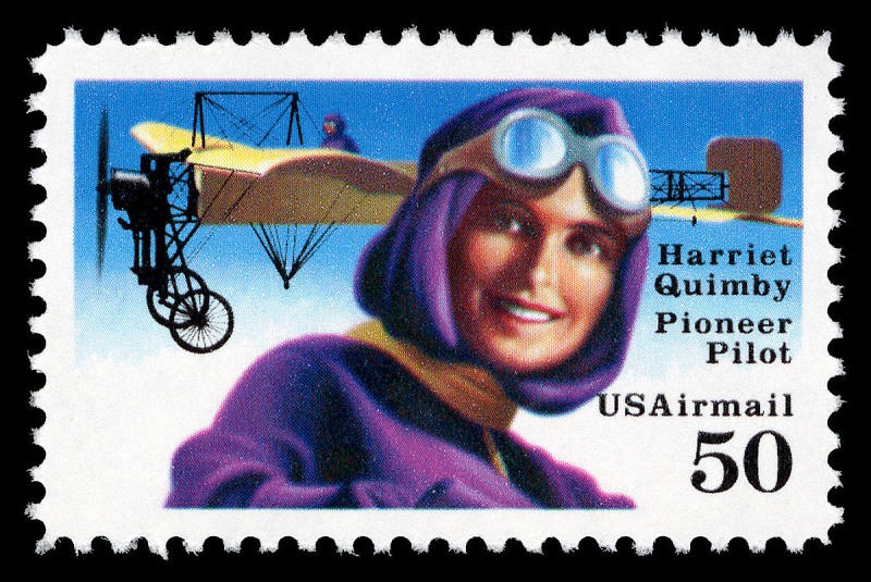 US Postage stamp in memory of Harriet Quimby