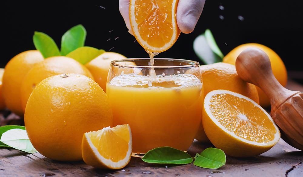 A freshly squeezed orange juice