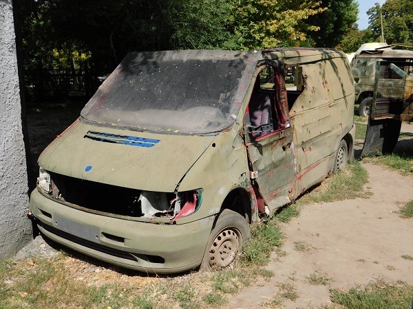 An abandoned van in Ukraine