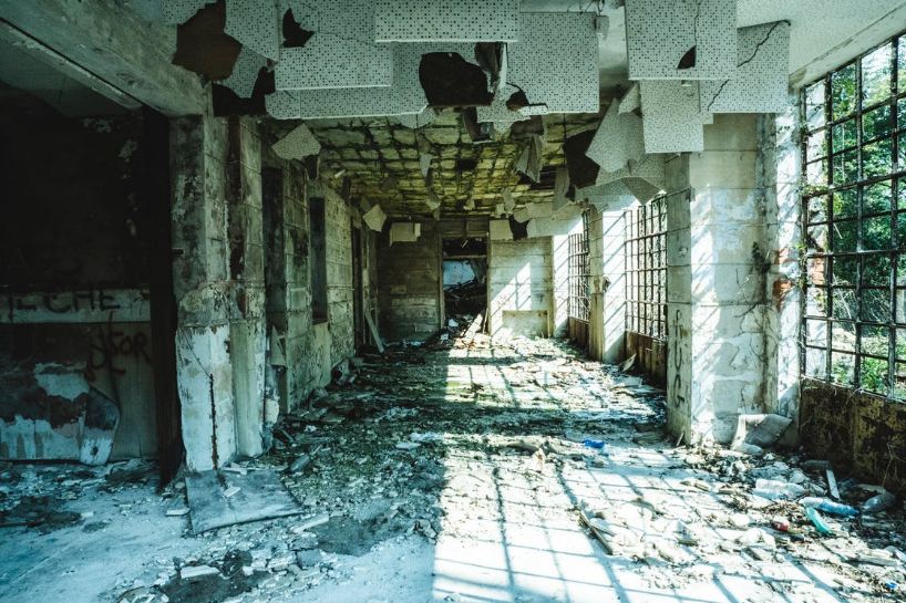 An abandoned hallway