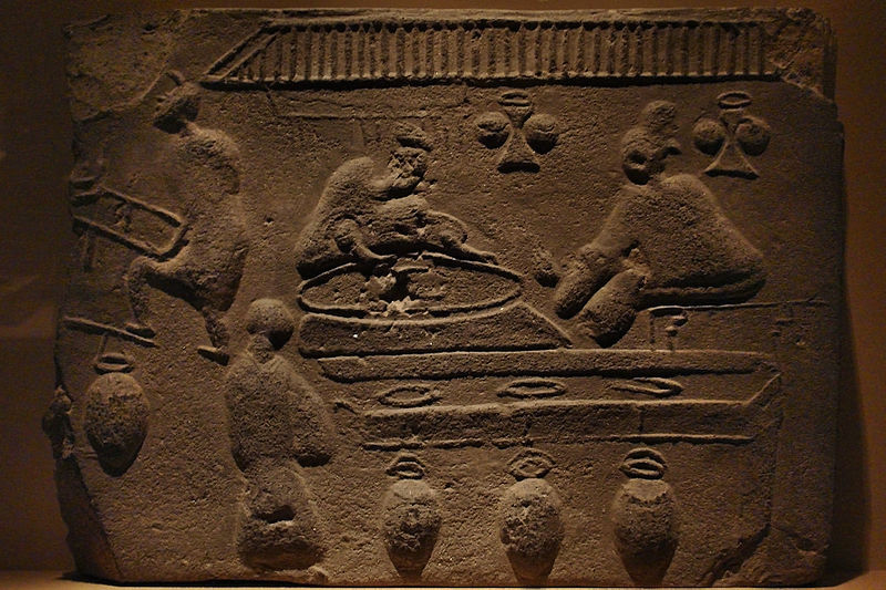 Pictorial brick depicting the making of wine