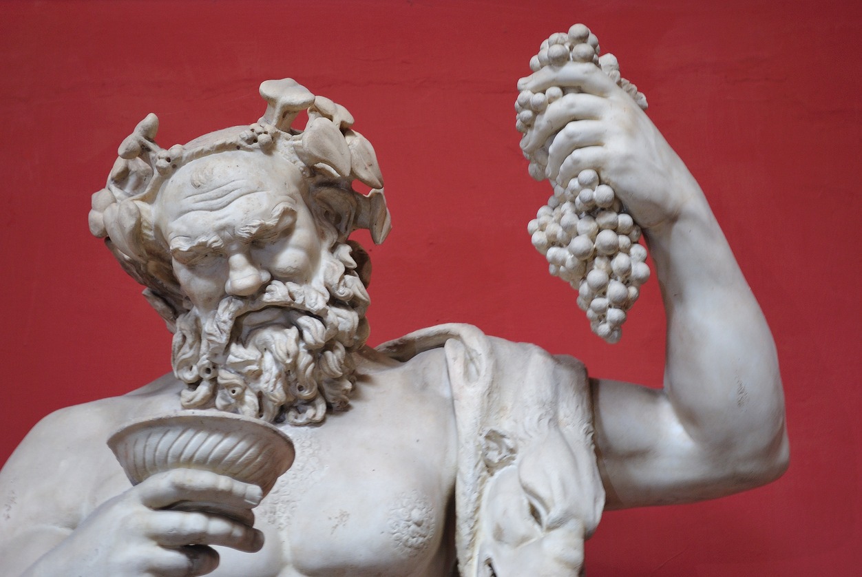 a statue of Dionysus, the god of wine