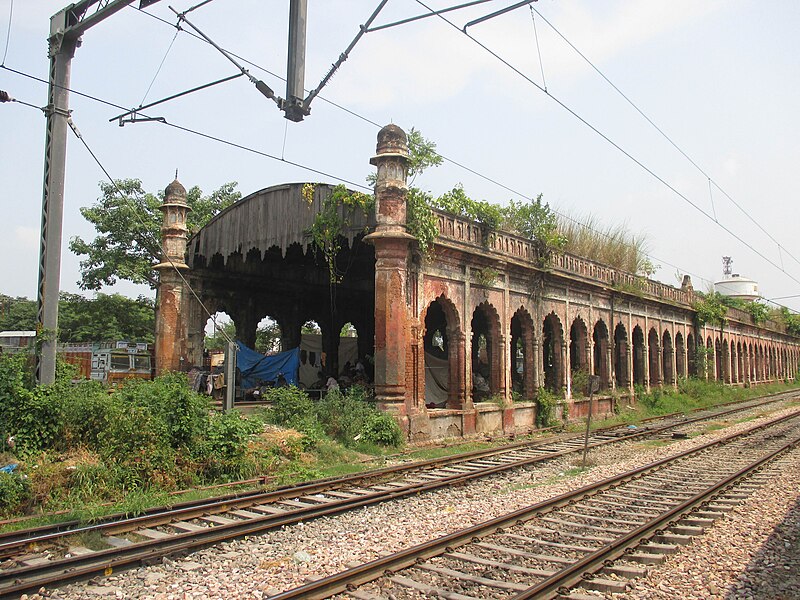 an abandoned train platform in India