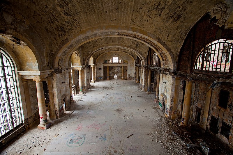the interior of the Michigan Central Station
