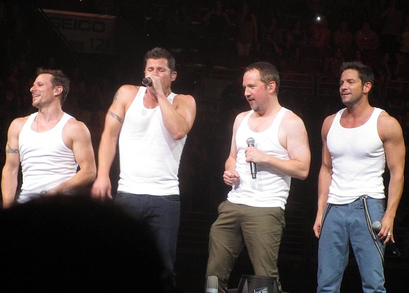 98 Degrees performing on a tour