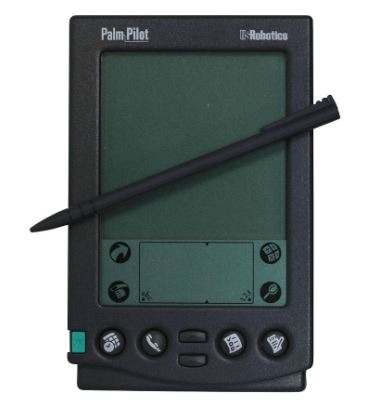 a Palm Pilot with a stylus