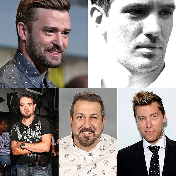a collage of the NSYNC members