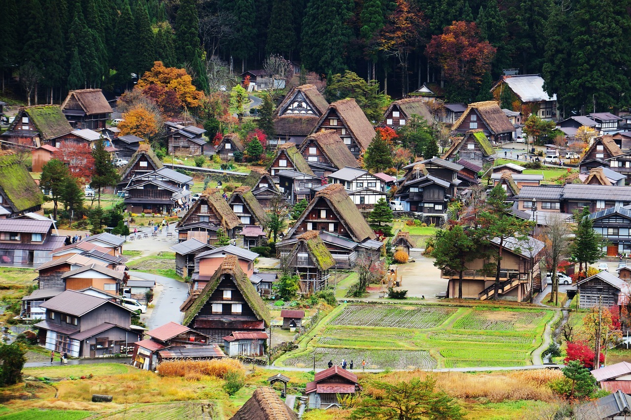 a photo of Japanese village
