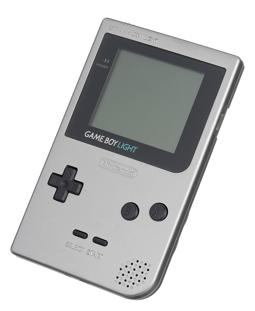 a silver Game Boy Light
