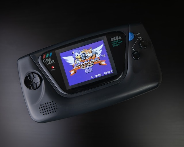game gear displaying Sonic The Hedgehog 2