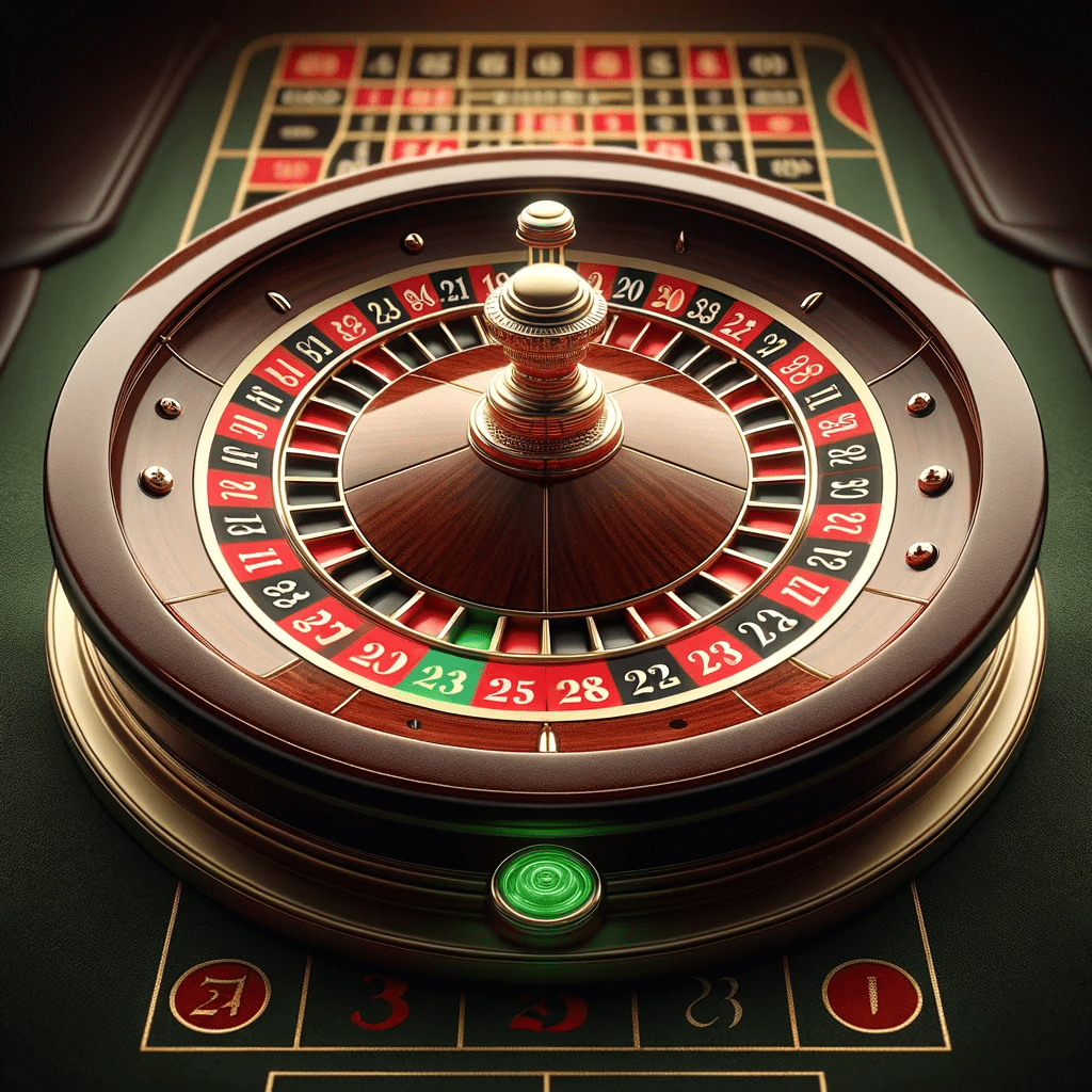 A realistic and detailed image of a traditional roulette wheel. 