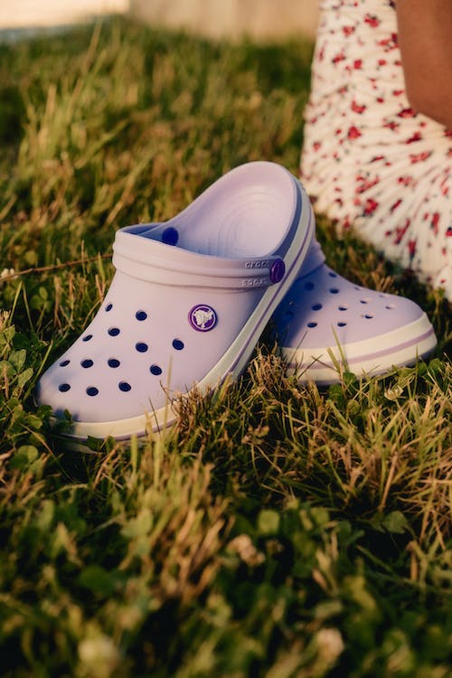 Purple Crocs Flip Flops