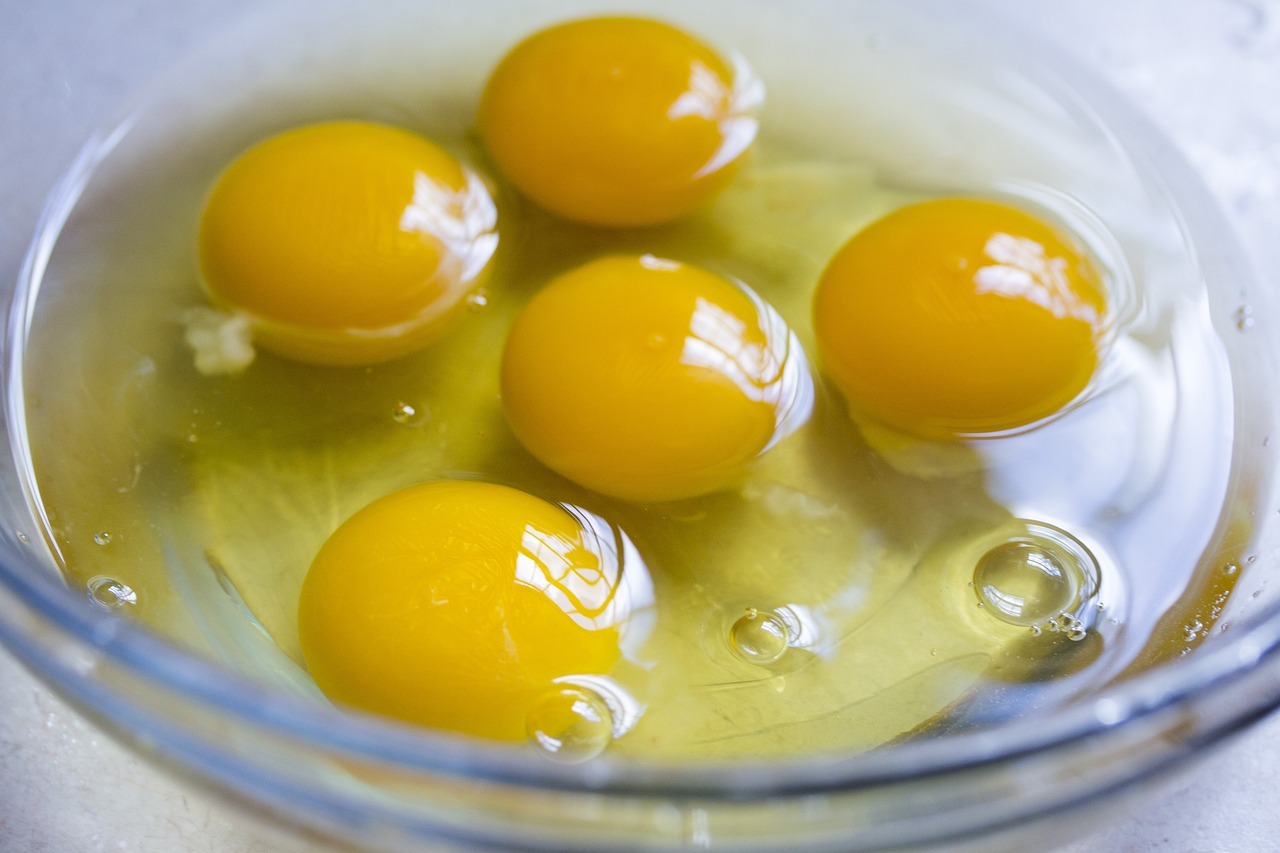 egg yolks in a bowl