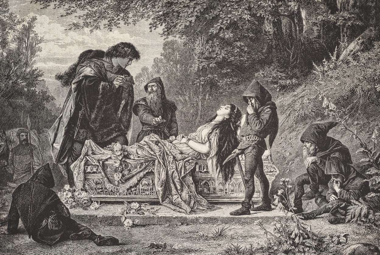 1876 illustration of Snow White