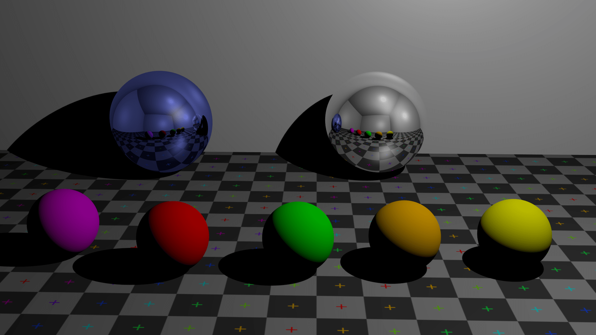 3D CGI Metallic Balls