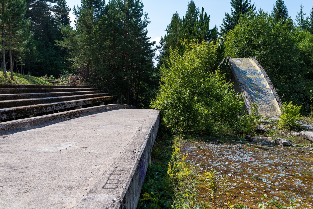 Abandoned Olympic Bobsleigh and Luge Track, built for the Olympic Winter Games in 1984