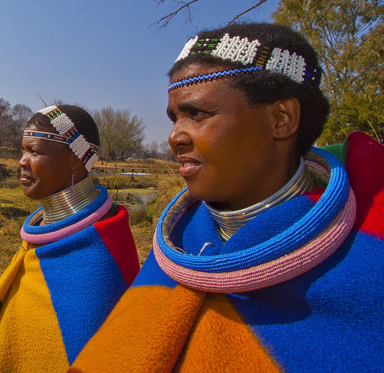 Ndebele women with neck rings