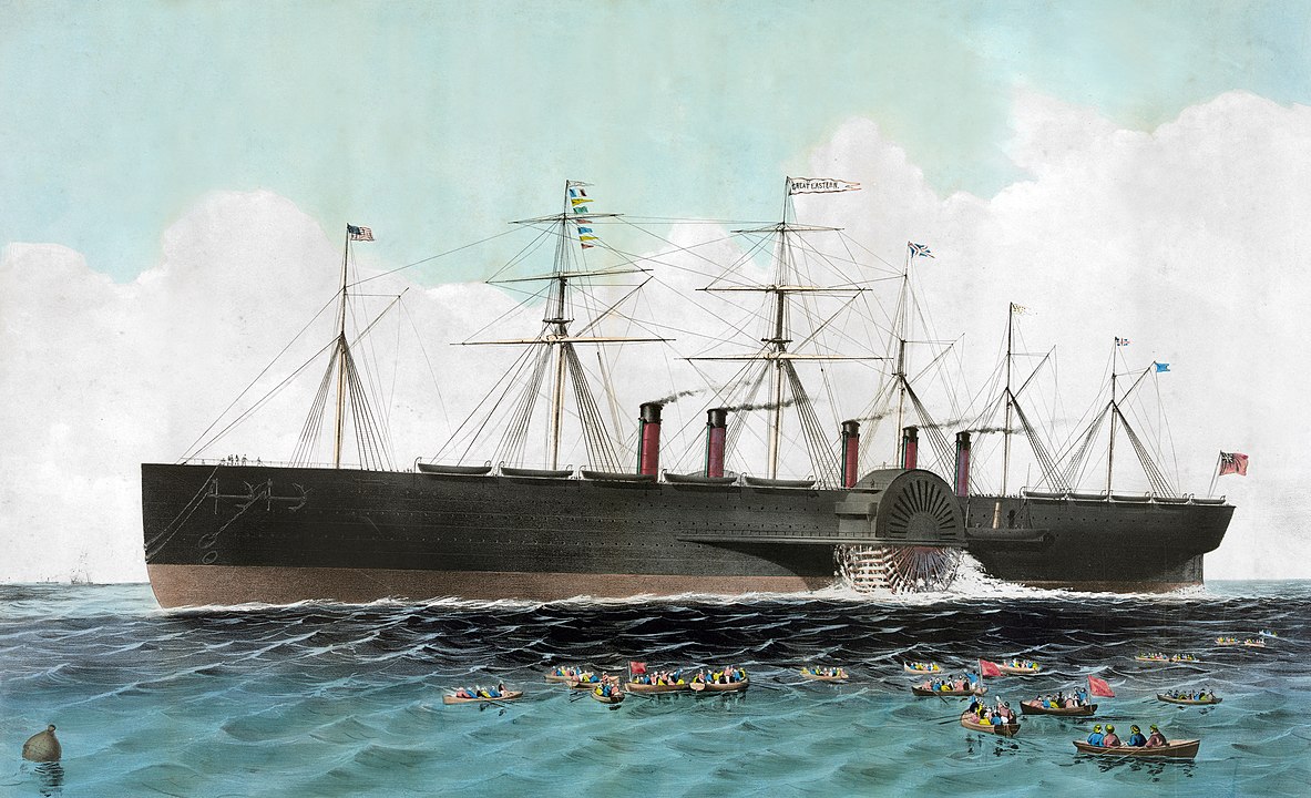 a lithograph of the Great Eastern