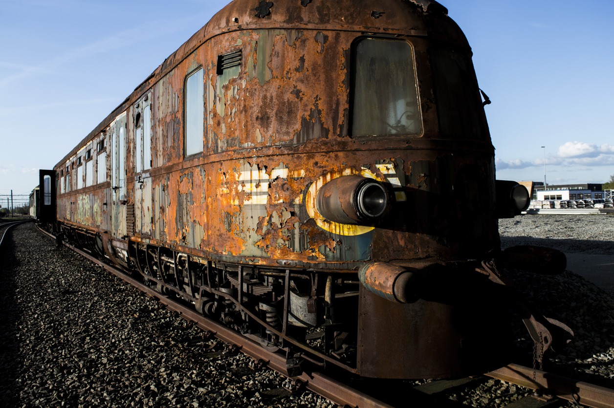 an abandoned Orient Express train in Belgium