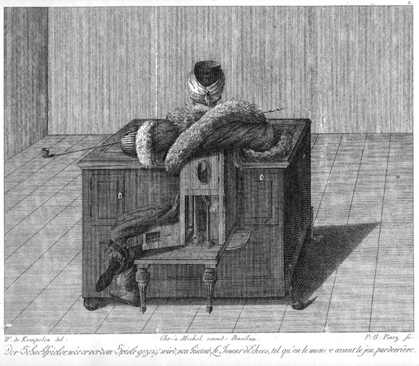 an illustration showing the back of the Turk
