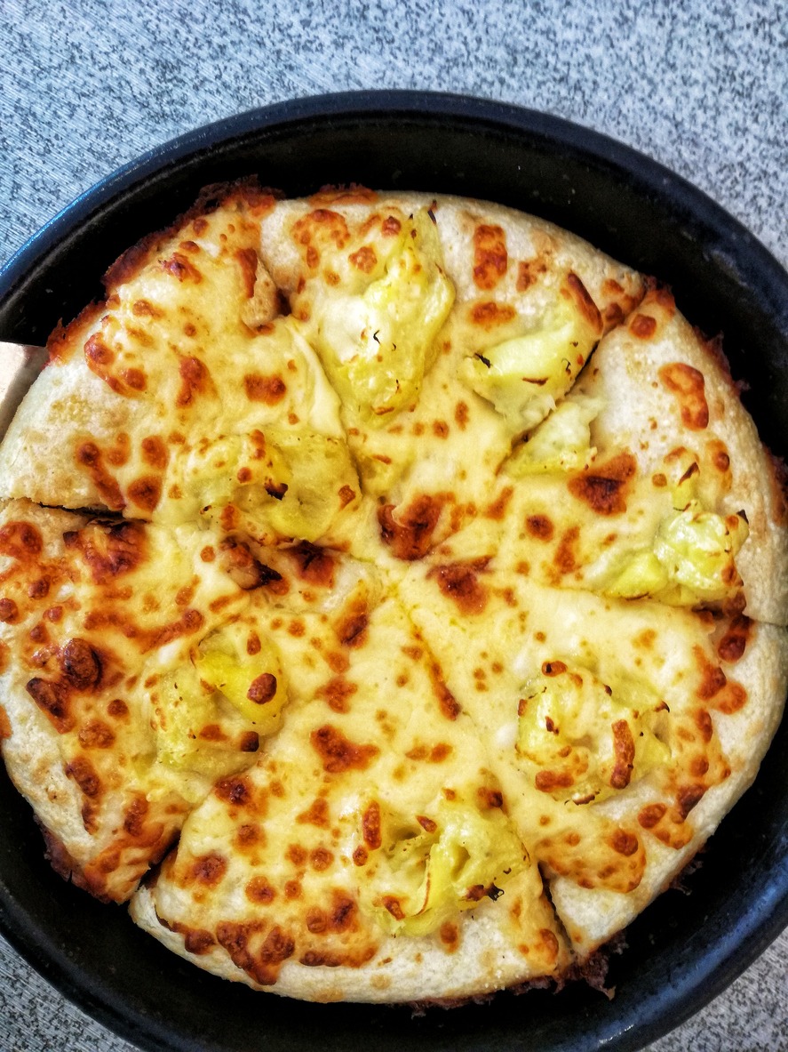 Durian cheese pizza