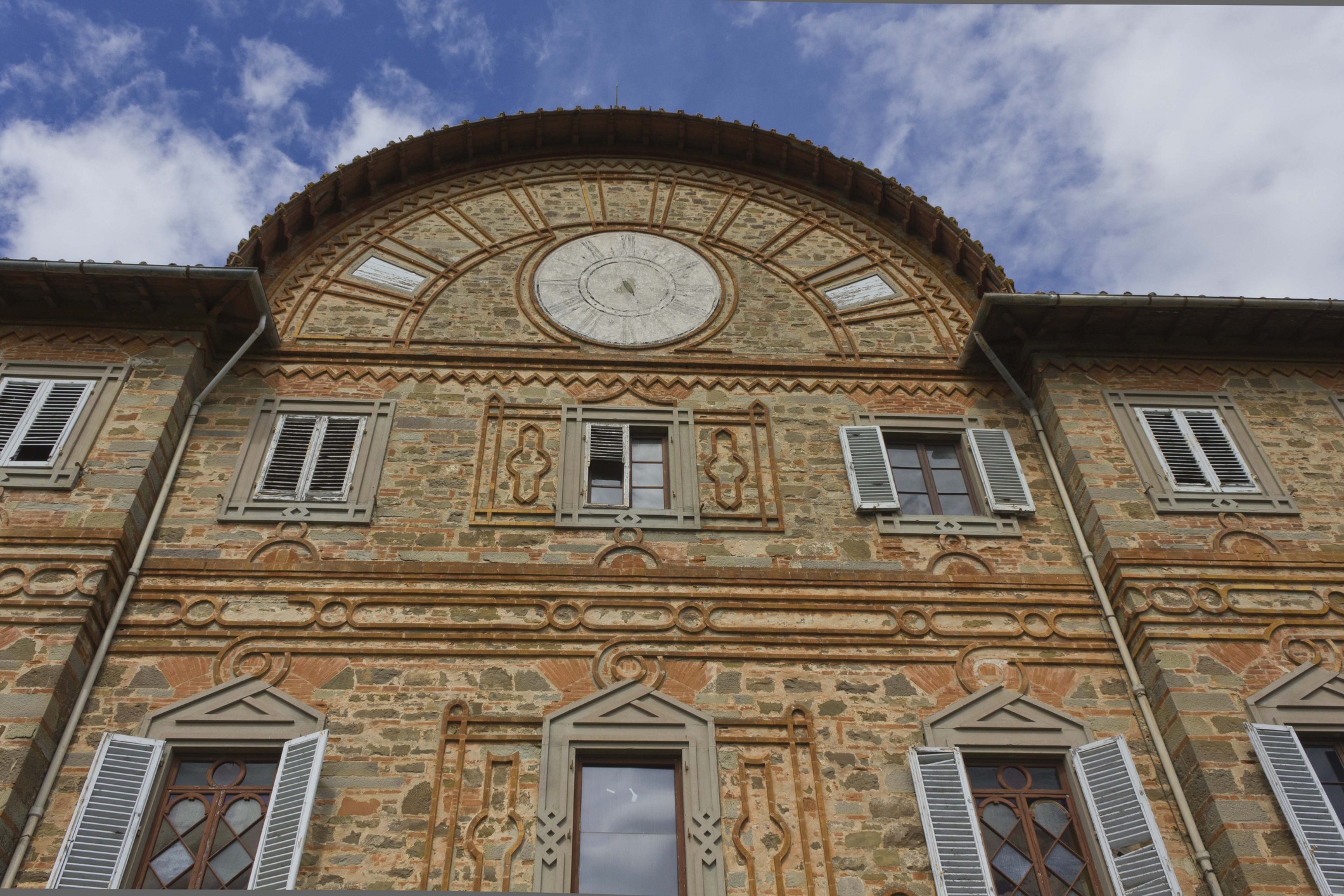 façade of the ancient Castello di Sammezzano in Italy
