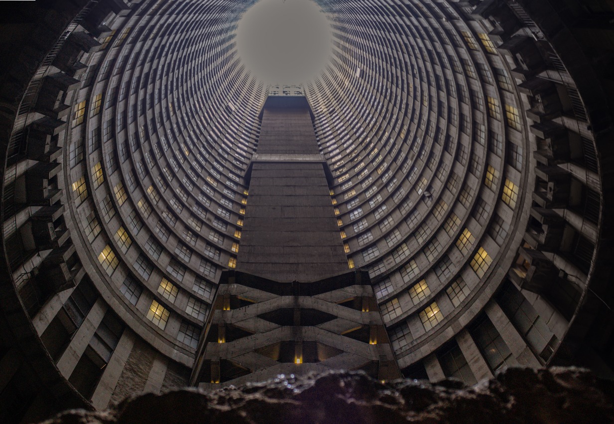 inside the abandoned Ponte City Apartments in Johannesburg, South Africa