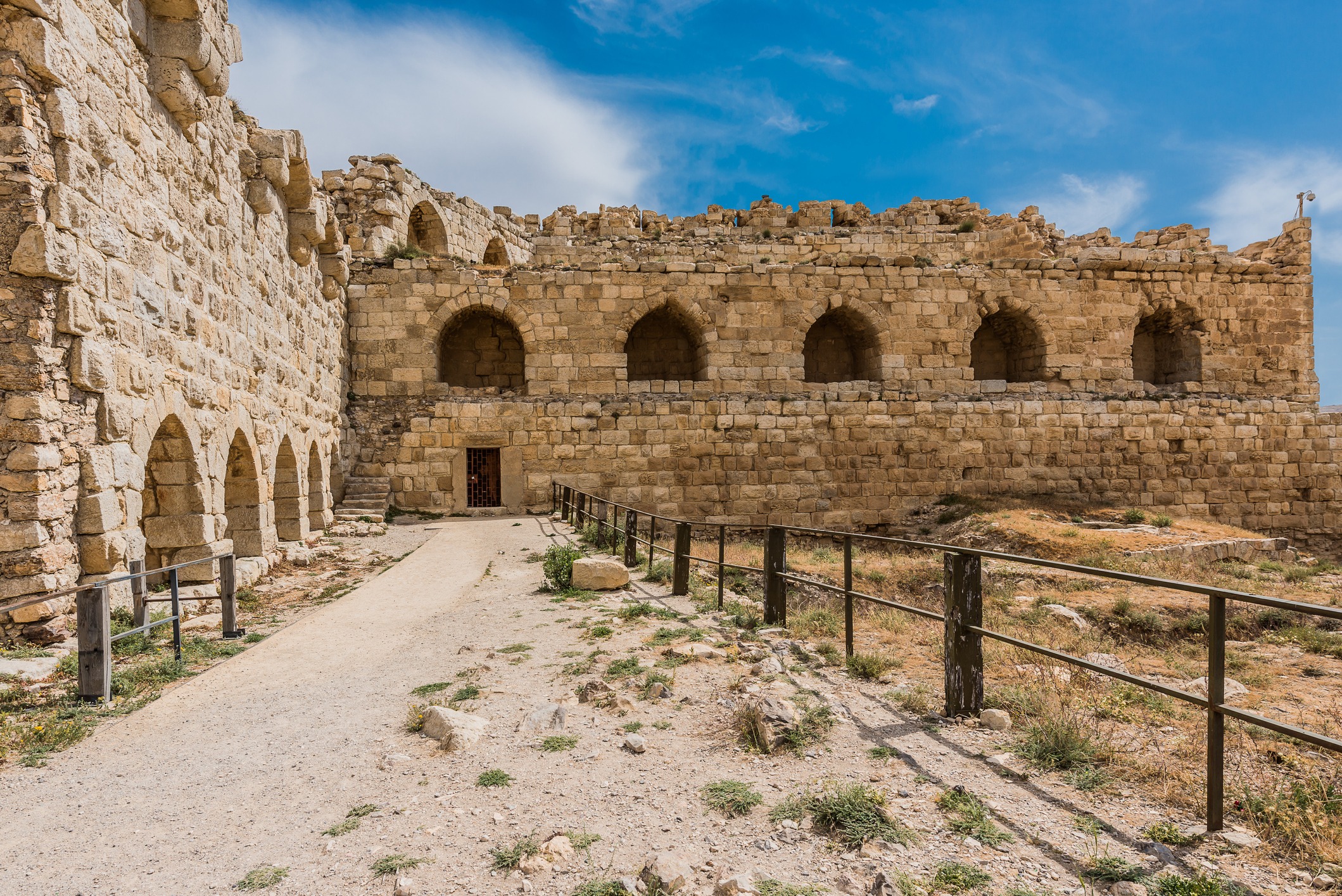 ruins of Karak Castle in Jordan