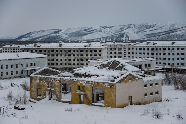 the abandoned Kadykchan in Russia