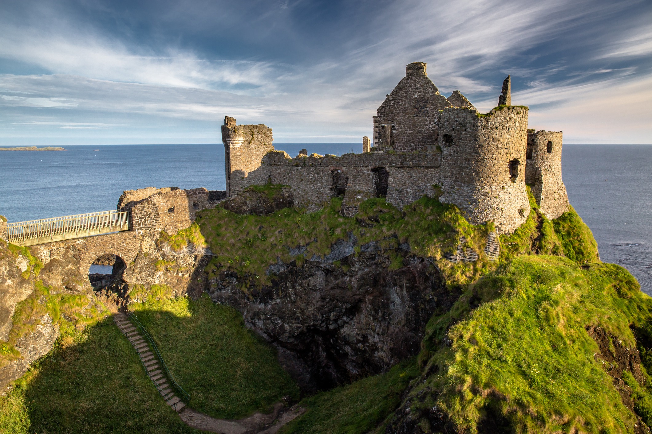 the ruins of Dunluce Castle in Northern Ireland