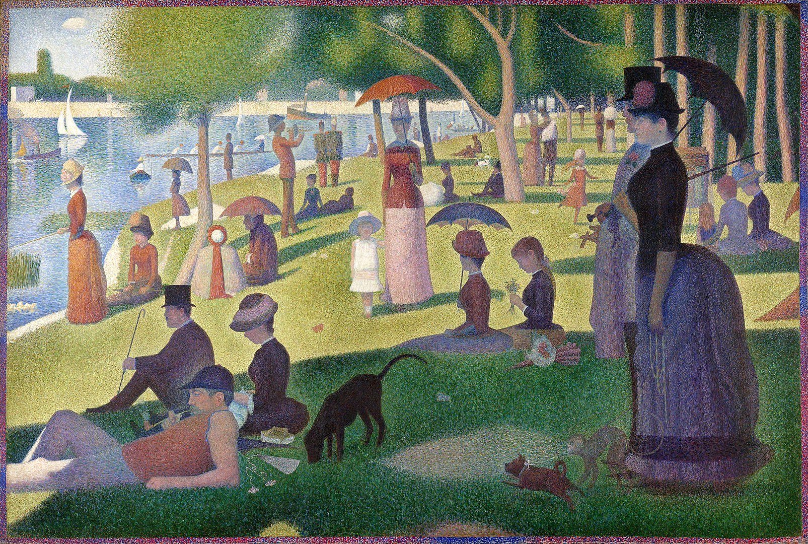 A Sunday Afternoon on the Island of La Grande Jatte" by Georges Seurat (1884-1886)
