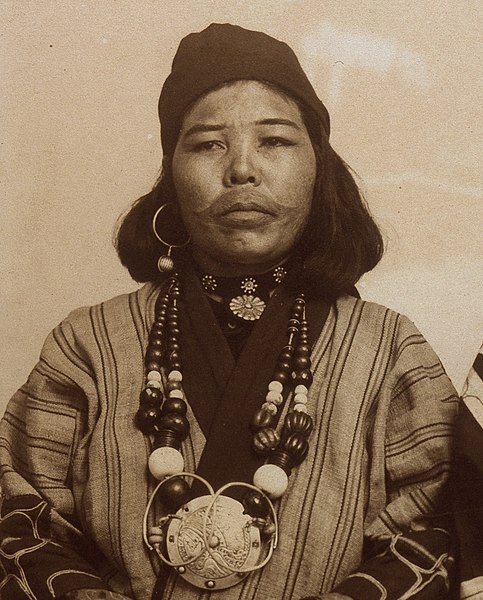 Ainu woman with lip tattoo