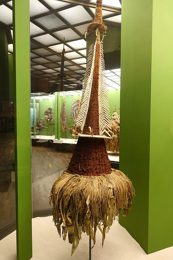 Duk-Duk dance costume of New Britain in a museum